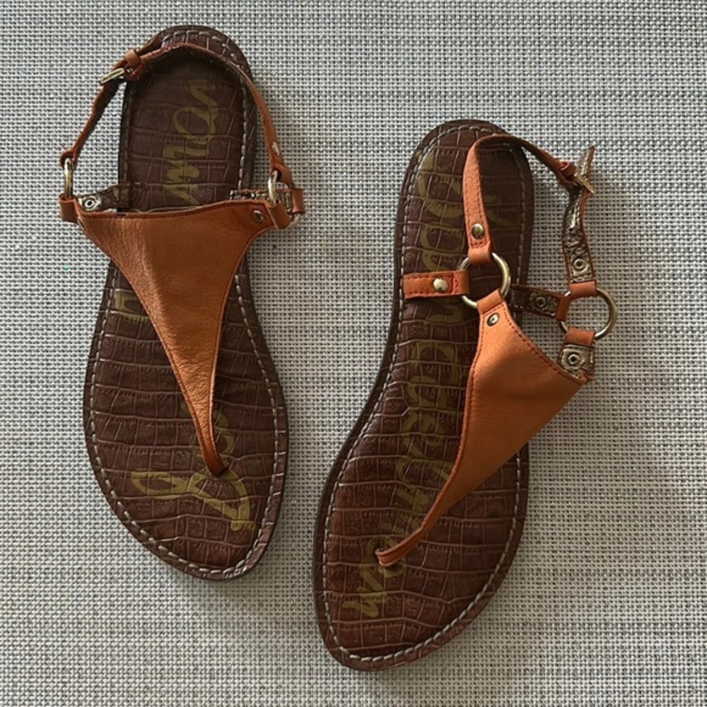Sam Edelman,‎ 8 1/2 orange tee strap sandals